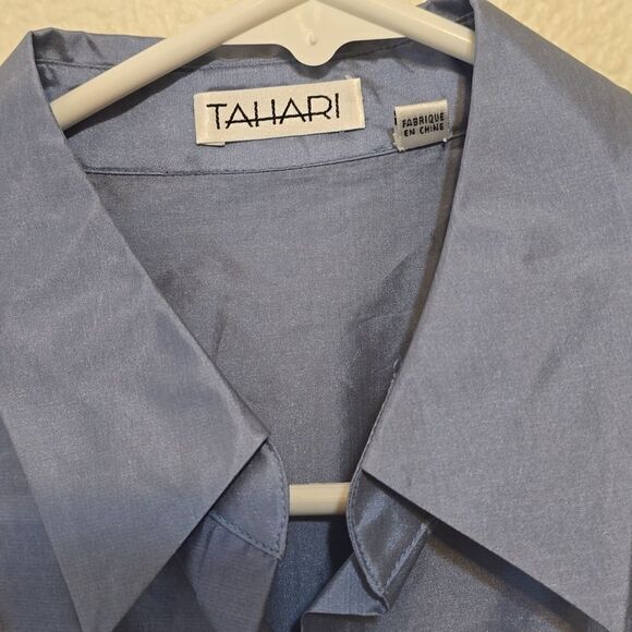 TAHARI SILK SHEER BLOUSE SIZE 8 - Picture 2 of 6